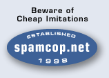 SpamCop determines the origin of unwanted email and reports it